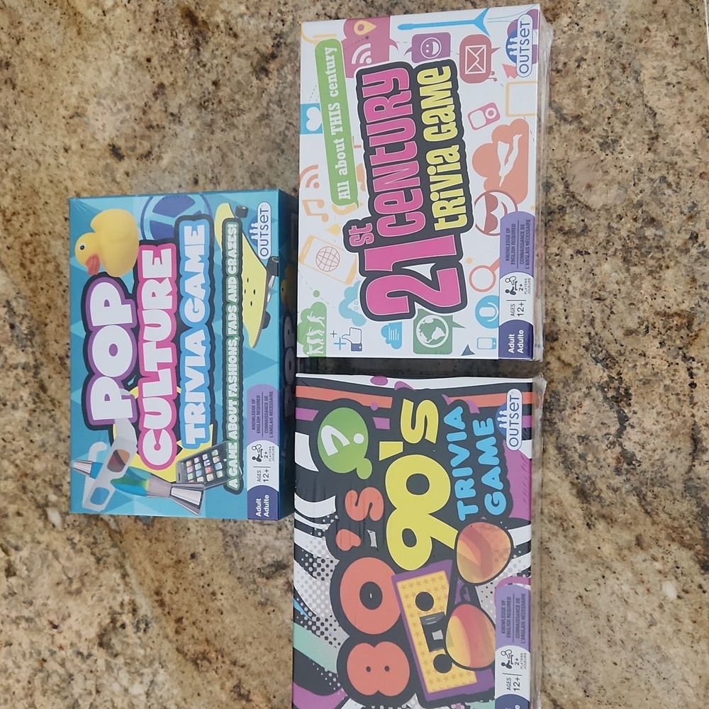 PARTY GAME NIGHT TRIVIA SET x 3- NEW! Pop Culture, 80s/90s, 21st Century (2000s)